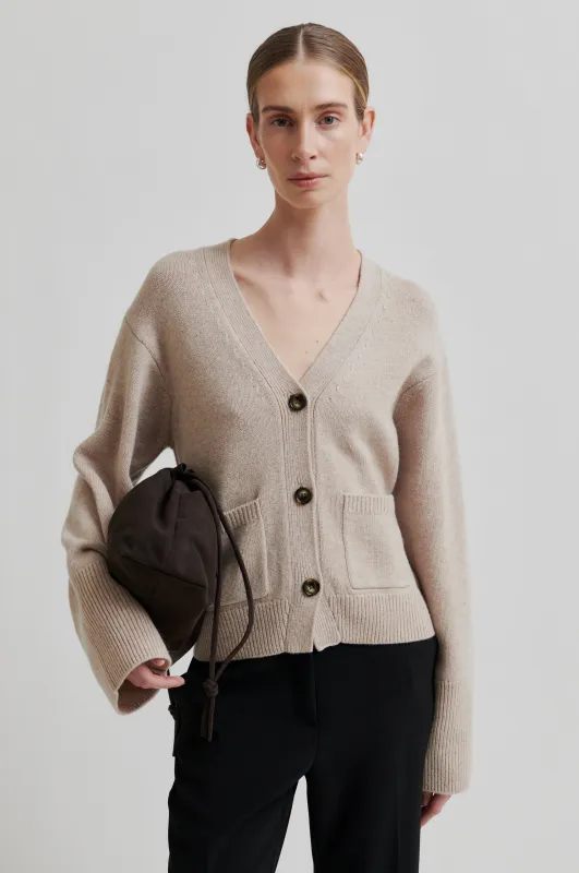 Alpha Knit Fitted Cardigan sold by Second Female