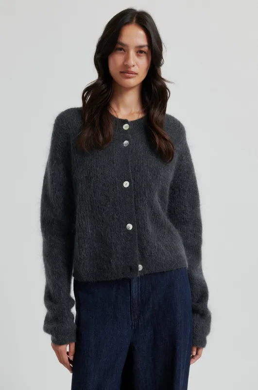 Andrea Knit Rib LS Cardigan sold by Second Female