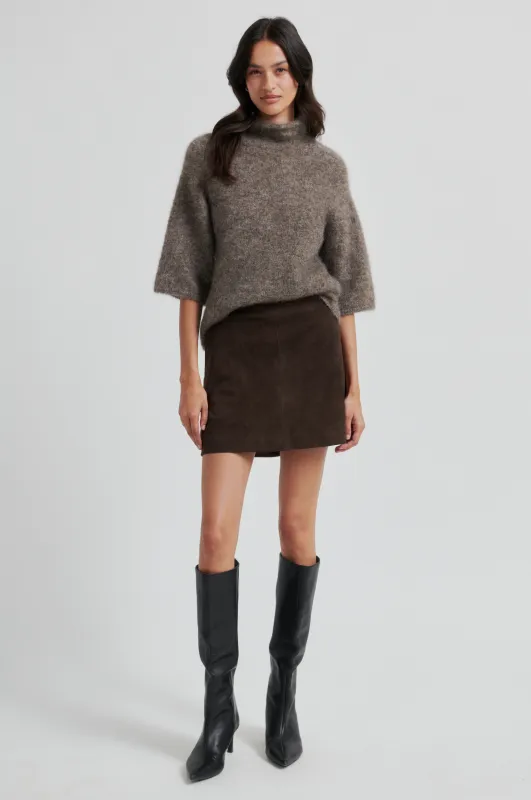 Noormie Suede Mini Skirt sold by Second Female