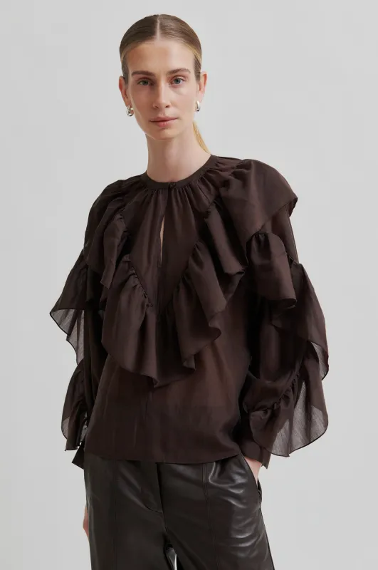 Fria Frill Blouse sold by Second Female