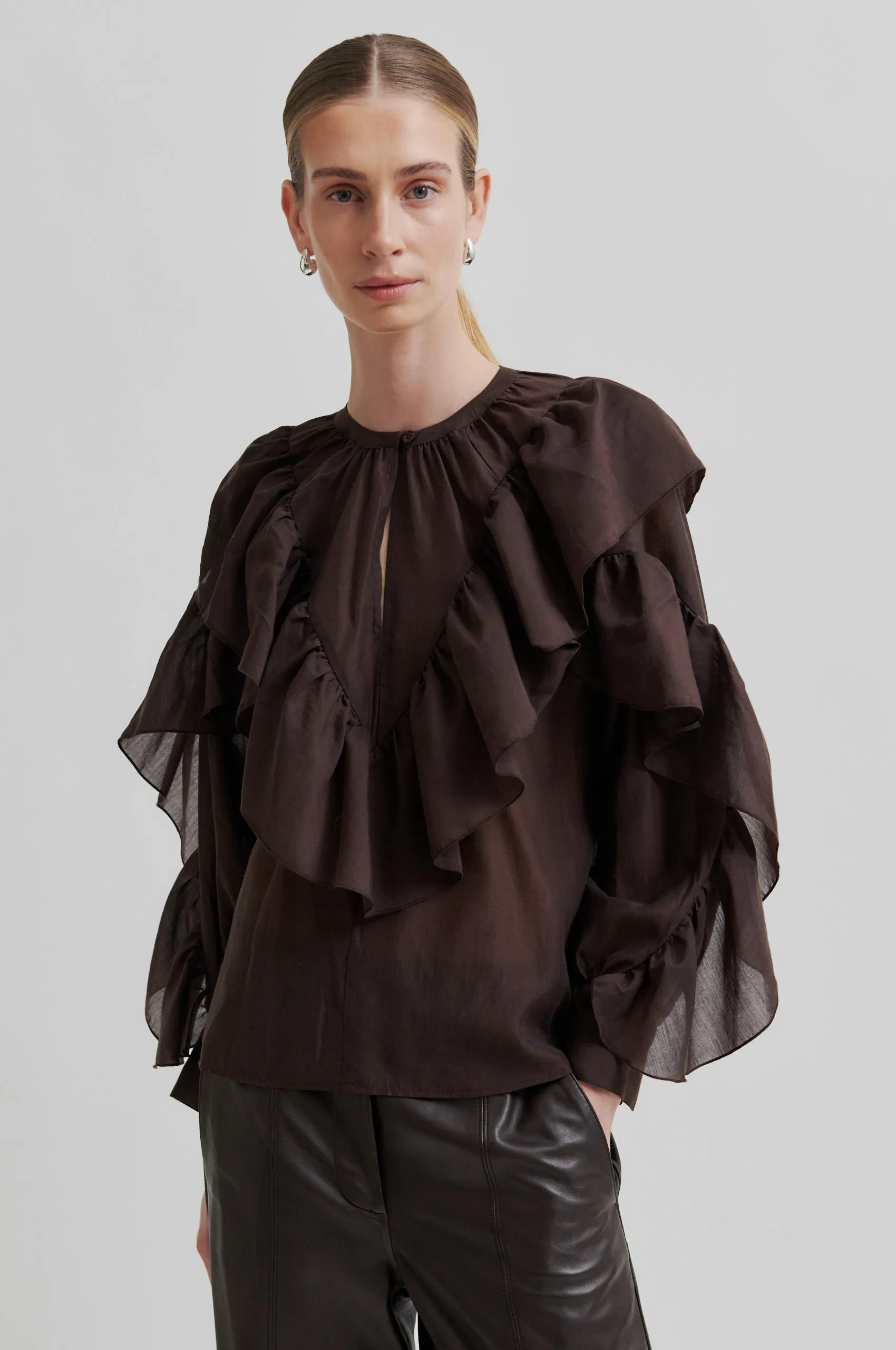 Fria Frill Blouse sold by Second Female