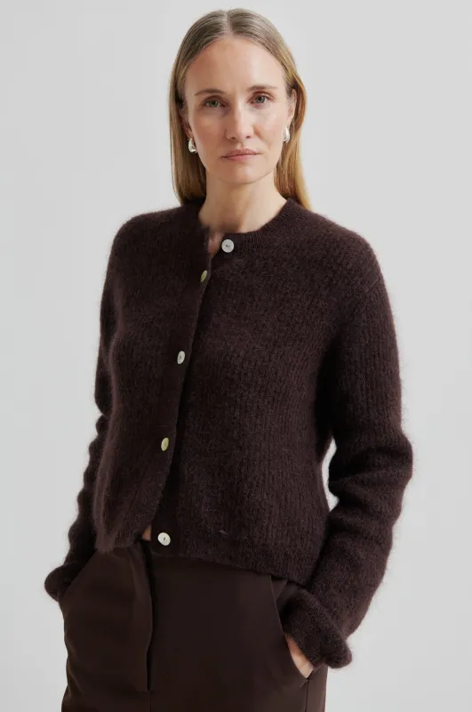 Andrea Knit Rib LS Cardigan sold by Second Female