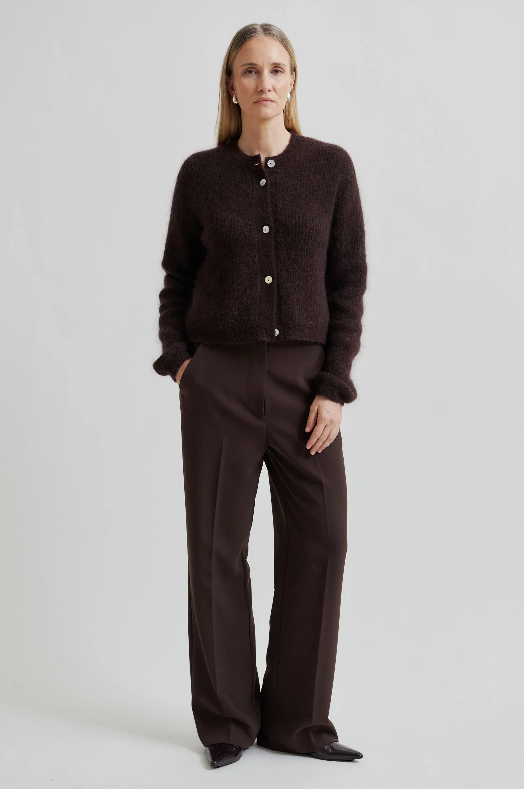 Andrea Knit Rib LS Cardigan sold by Second Female product image thumbnail 3