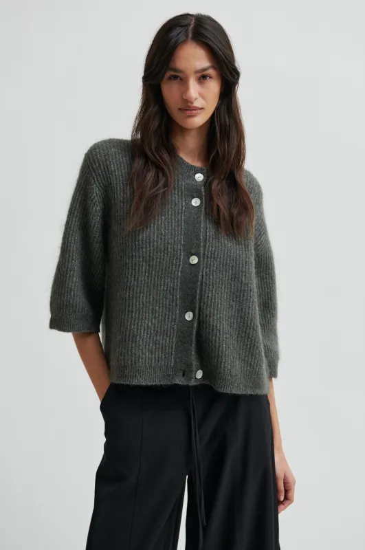 Andrea Knit Rib Cardigan sold by Second Female