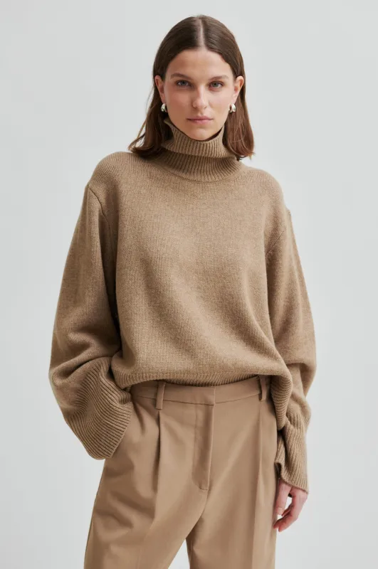 Alpha Knit T-Neck sold by Second Female