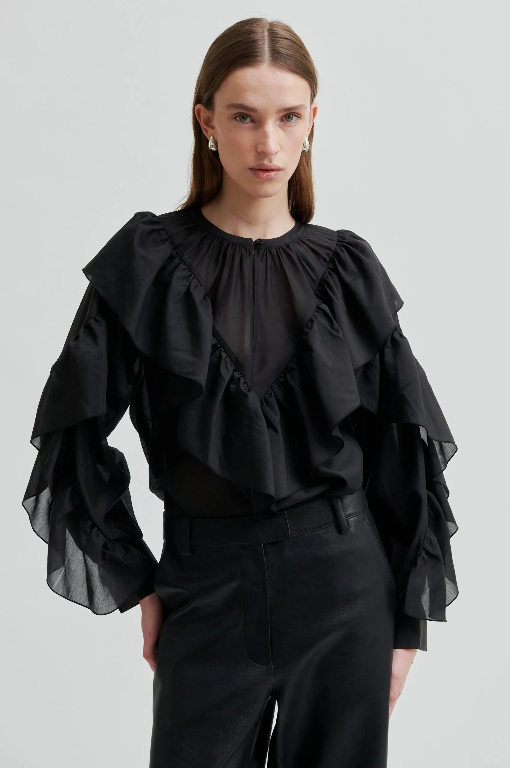 Fria Frill Blouse sold by Second Female