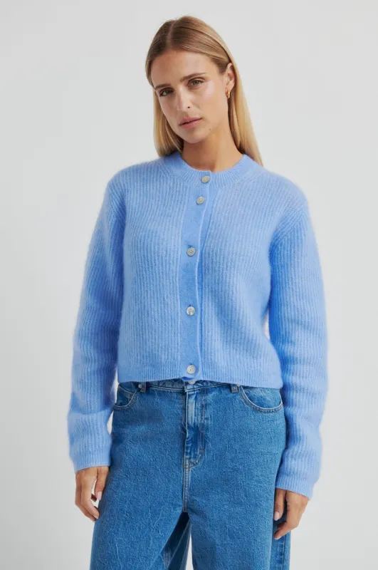 Andrea Knit Rib LS Cardigan sold by Second Female