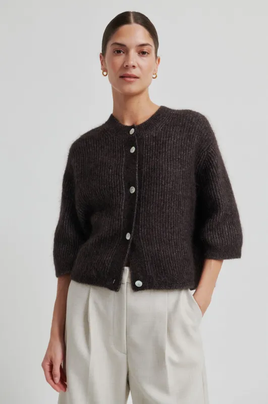Andrea Knit Rib Cardigan sold by Second Female