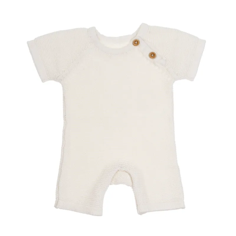 Ellis Knit Jumpsuit 0-6 Months, Ivory sold by Indaba Trading Ltd.