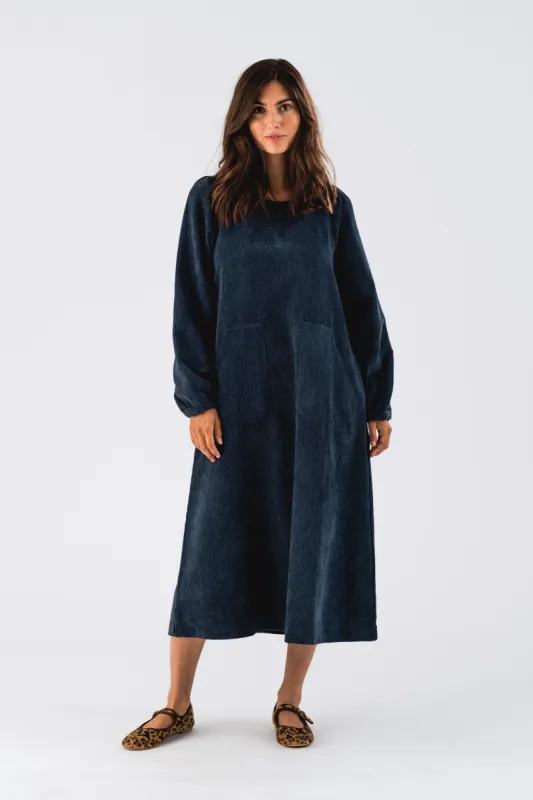 LucasLL Midi Dress LS - Dark Blue sold by Lollys Laundry