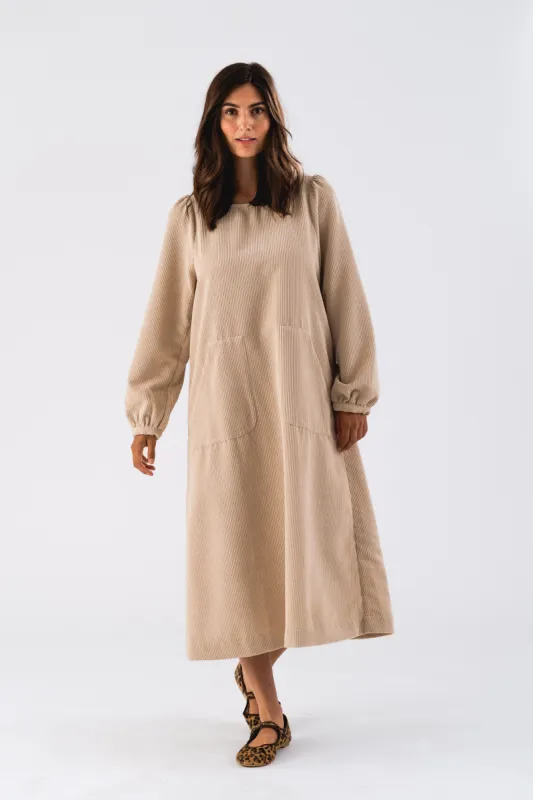 LucasLL Midi Dress LS - Sand sold by Lollys Laundry