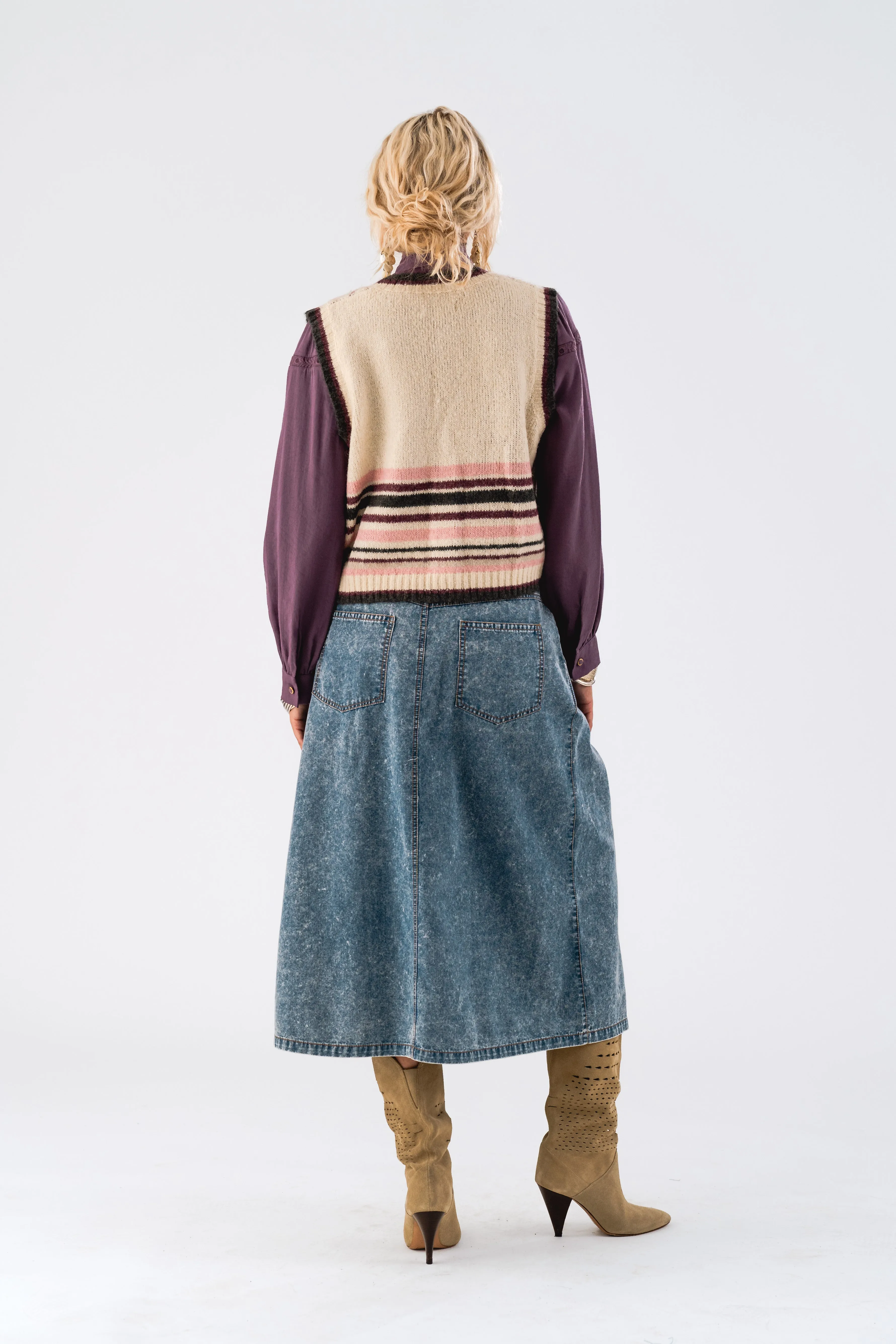 IsaLL Midi Skirt - Light Blue sold by Lollys Laundry product image thumbnail 5