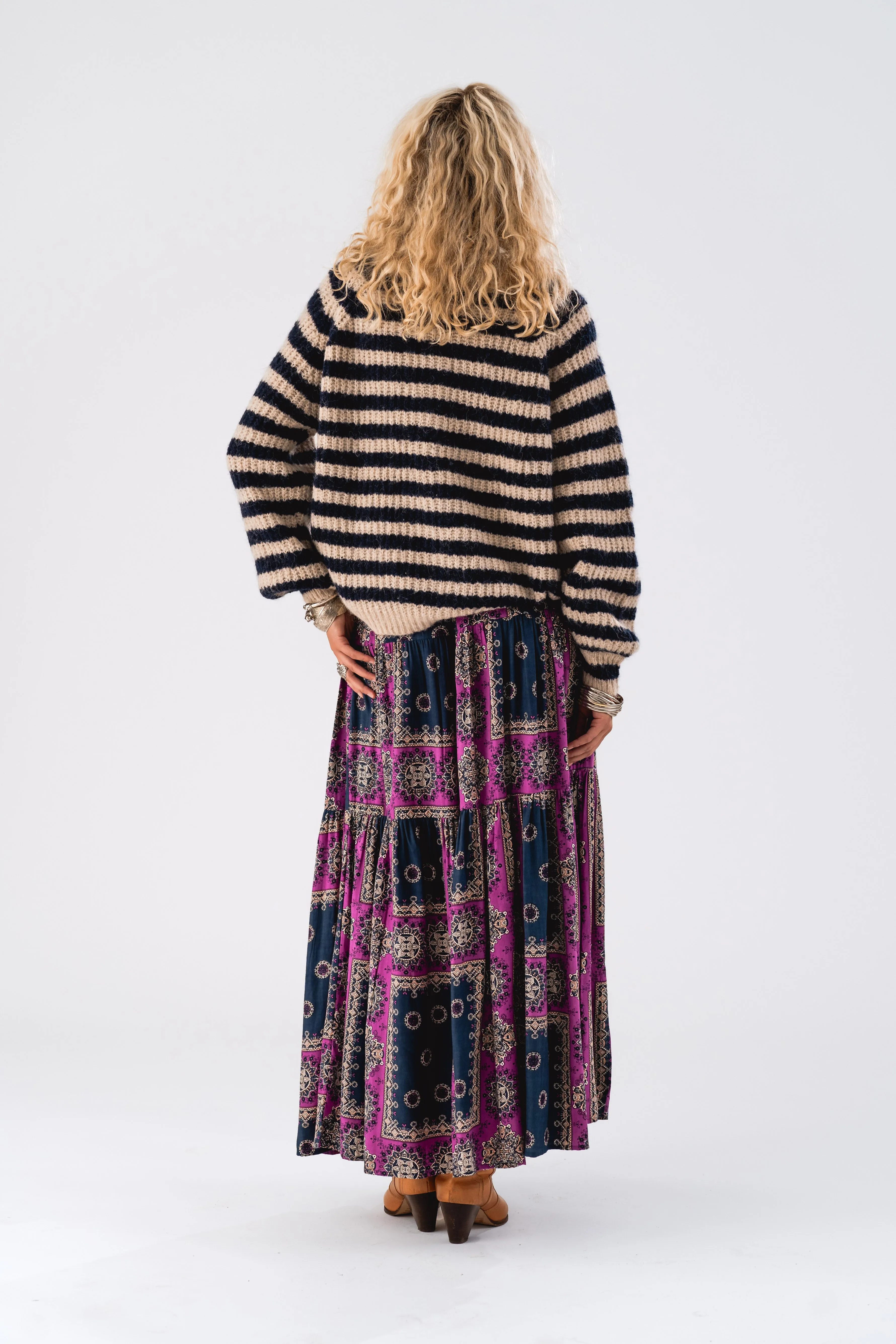 Sunset Maxi Skirt - Dark Blue sold by Lollys Laundry product image thumbnail 5