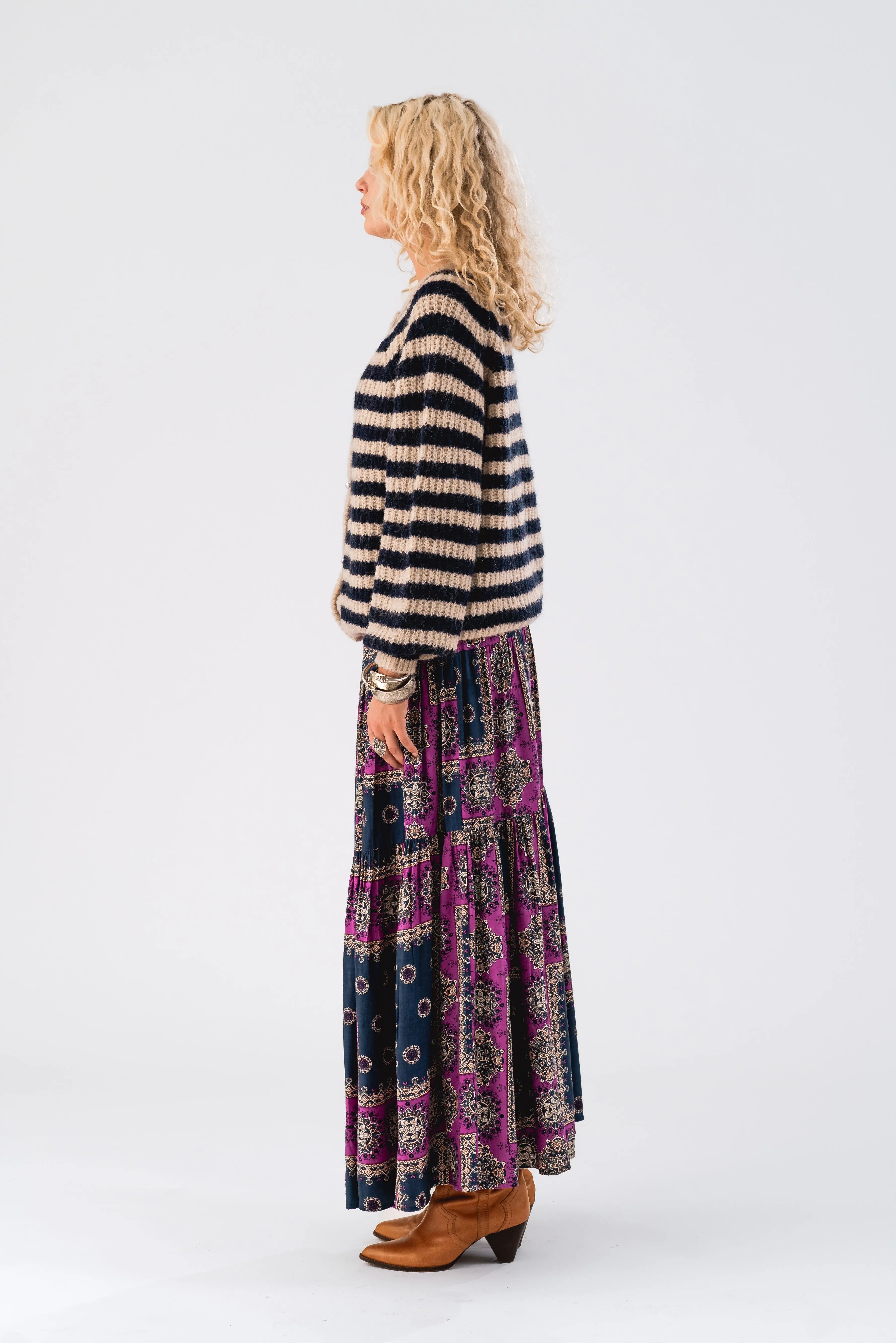 Sunset Maxi Skirt - Dark Blue sold by Lollys Laundry product image thumbnail 4