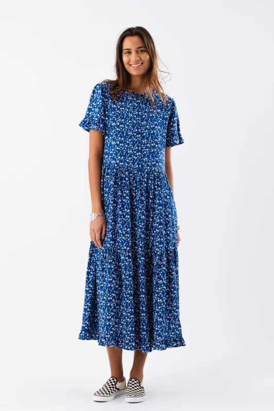 SuzieLL Maxi Dress SS - Flower Print sold by Lollys Laundry