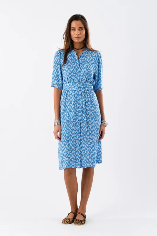 MataLL Midi Dress SS - Blue sold by Lollys Laundry