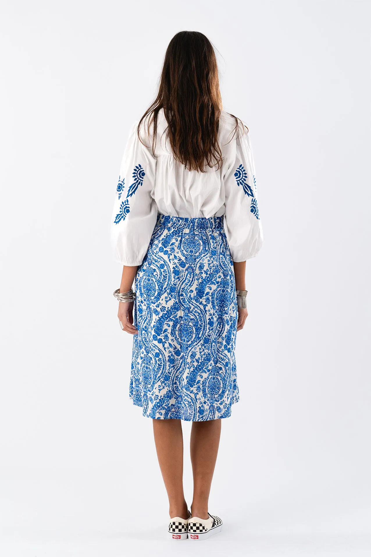 EllaLL Midi Skirt - Blue sold by Lollys Laundry product image thumbnail 3