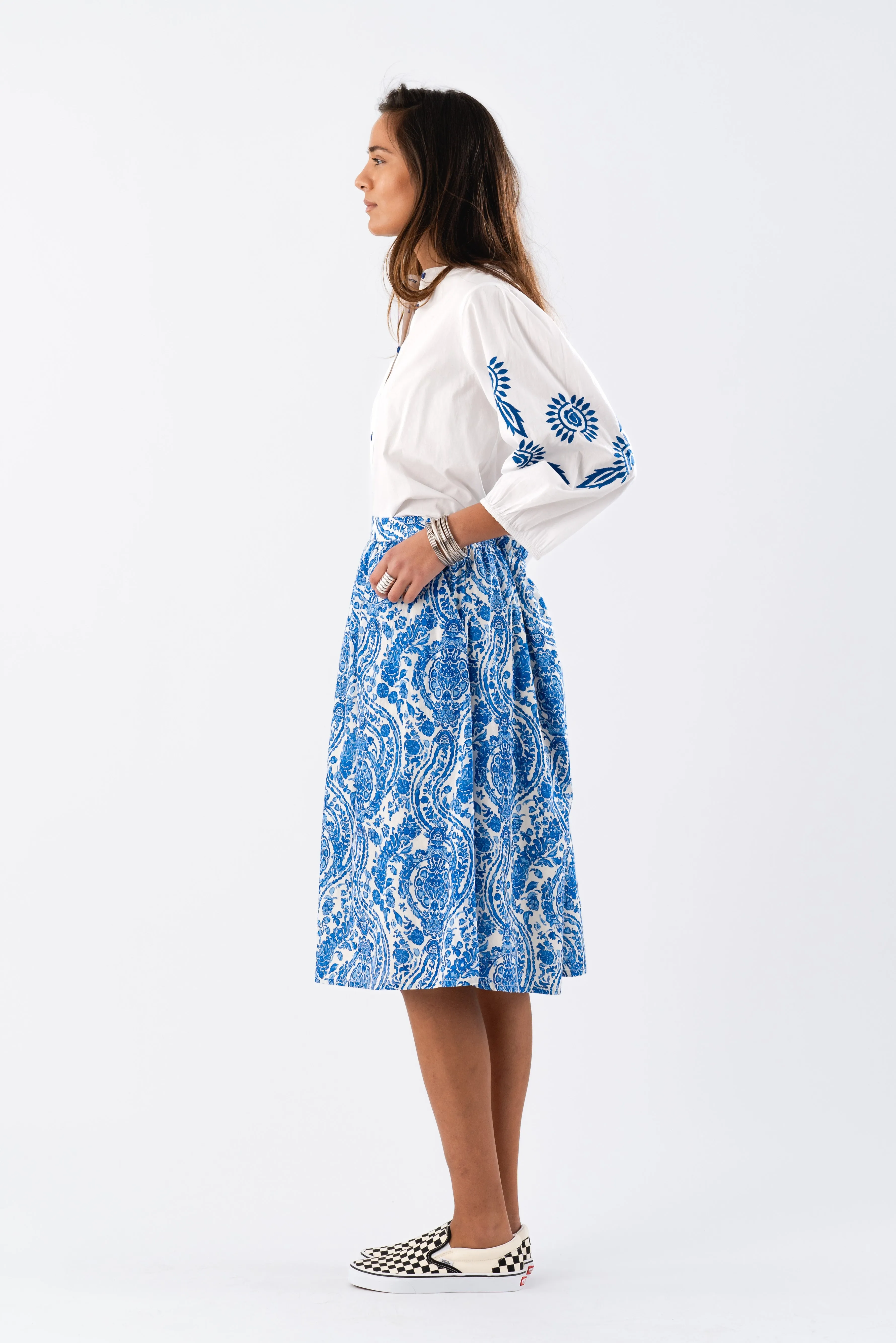 EllaLL Midi Skirt - Blue sold by Lollys Laundry product image thumbnail 2