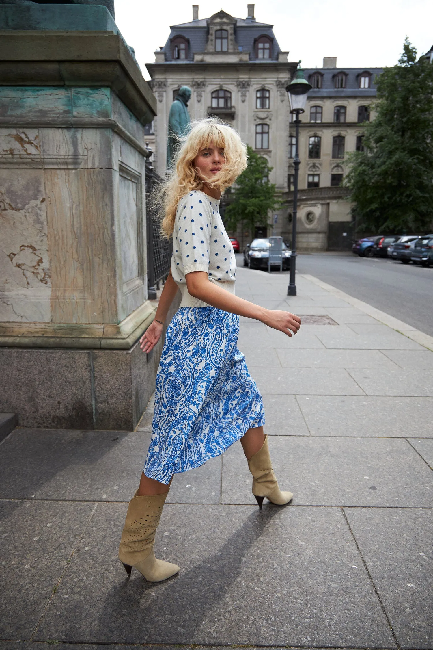 EllaLL Midi Skirt - Blue sold by Lollys Laundry product image thumbnail 4