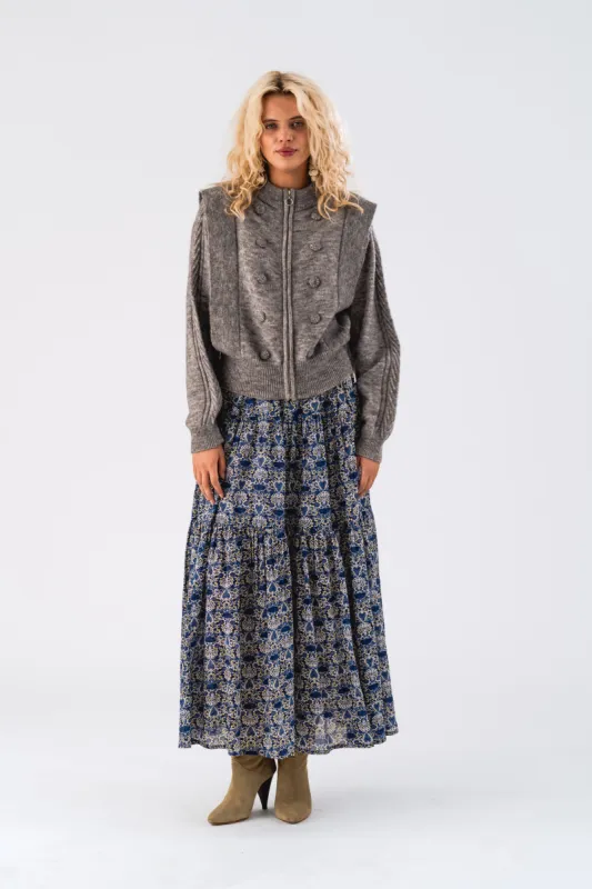 Sunset Maxi Skirt - Blue sold by Lollys Laundry