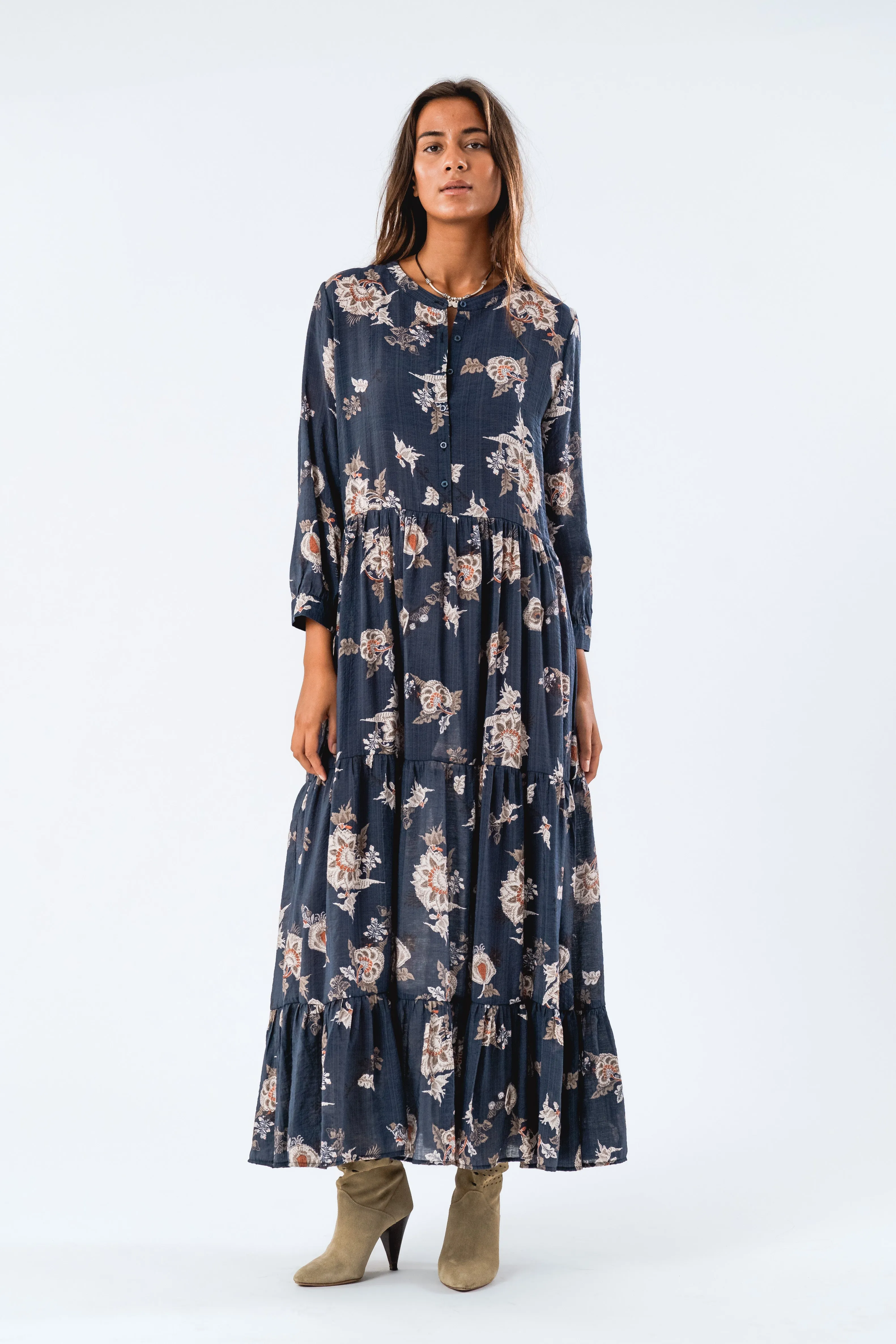 NeeLL Maxi Dress LS - Dark Blue sold by Lollys Laundry