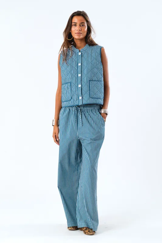 CairoLL Quilted Vest - Stripe sold by Lollys Laundry