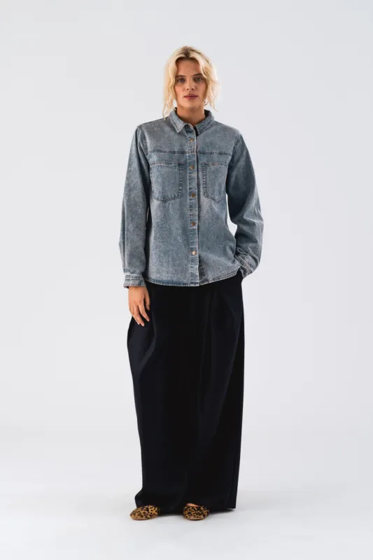 MegLL Shirt LS - Light Blue sold by Lollys Laundry
