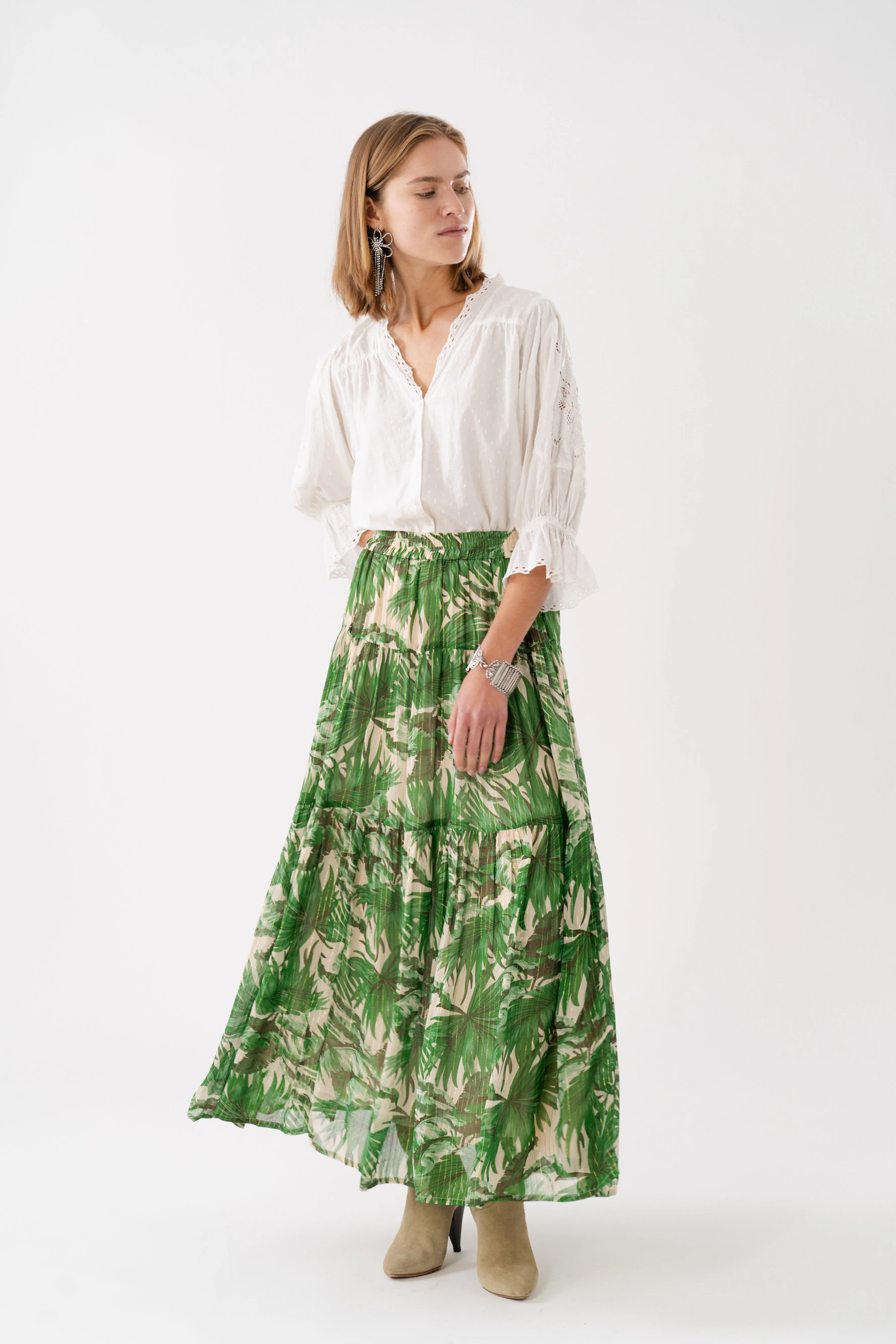 SunsetLL Maxi Skirt - Green sold by Lollys Laundry