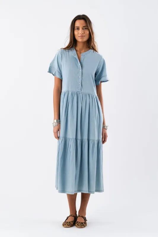 SuzieLL Maxi Dress SS - Blue sold by Lollys Laundry