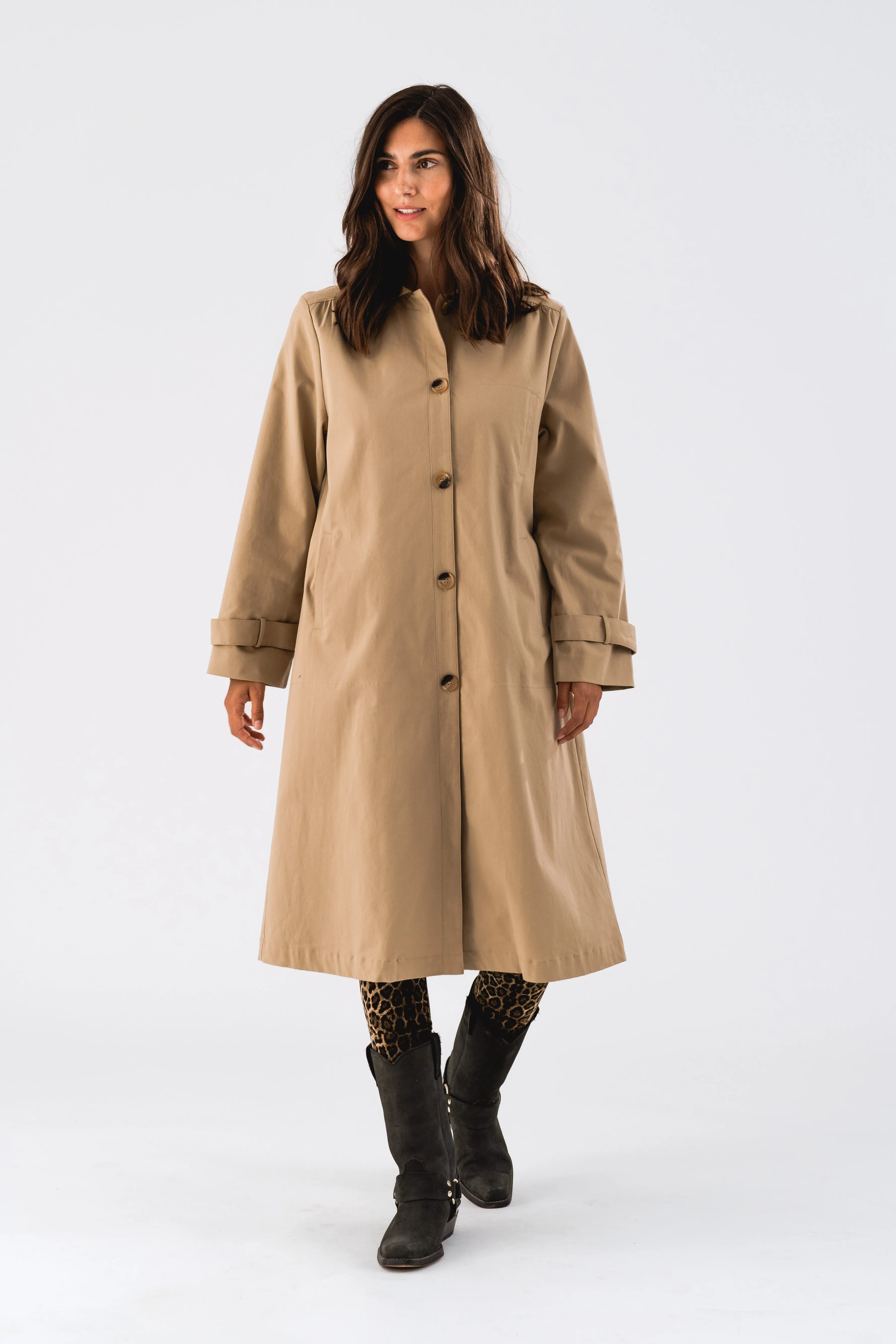 Mikala Coat - Ecru sold by Lollys Laundry