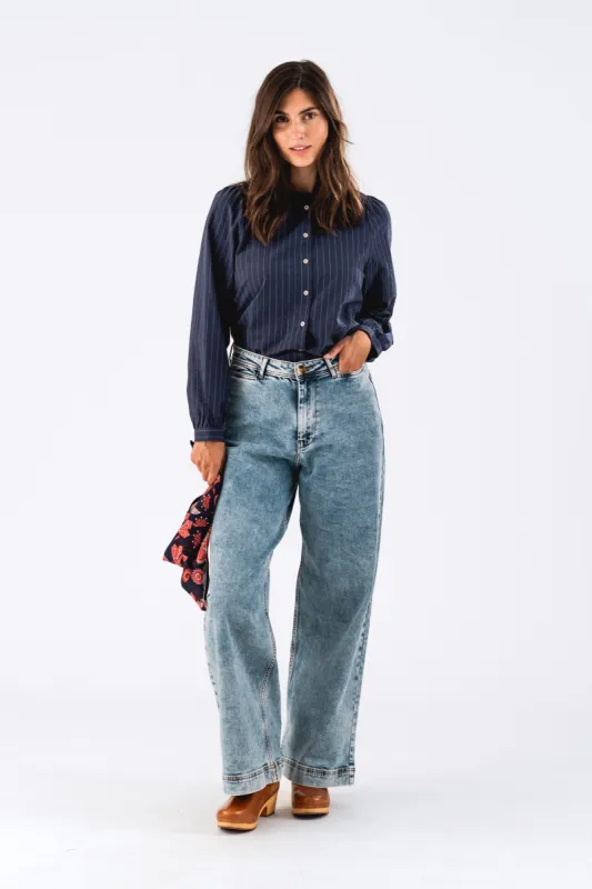 River Shirt - Dark Blue sold by Lollys Laundry