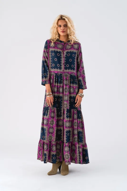 NeeLL Maxi Dress LS - Dark Blue sold by Lollys Laundry