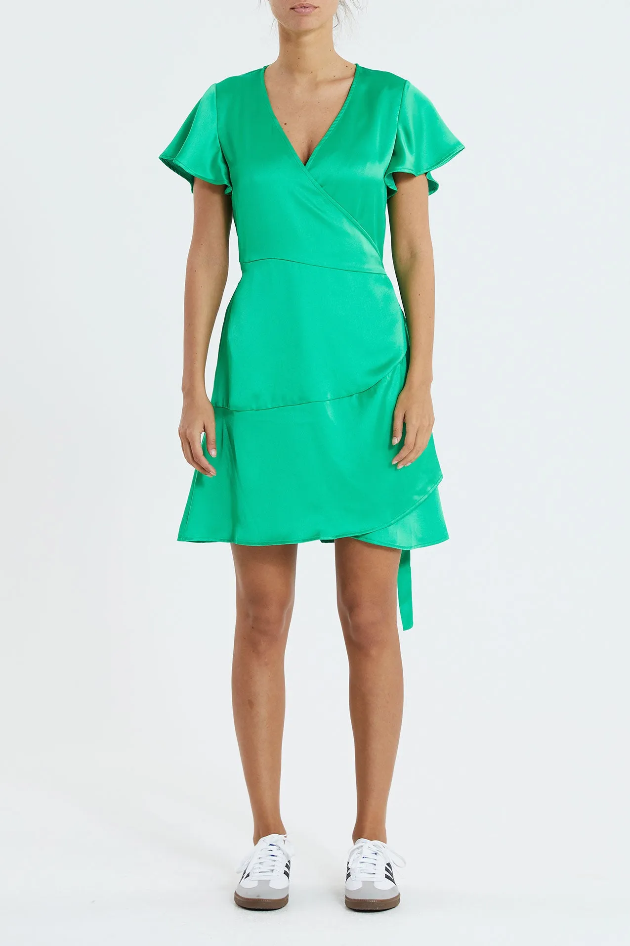 Miranda Wrap around dress - Green sold by Lollys Laundry product image thumbnail 3