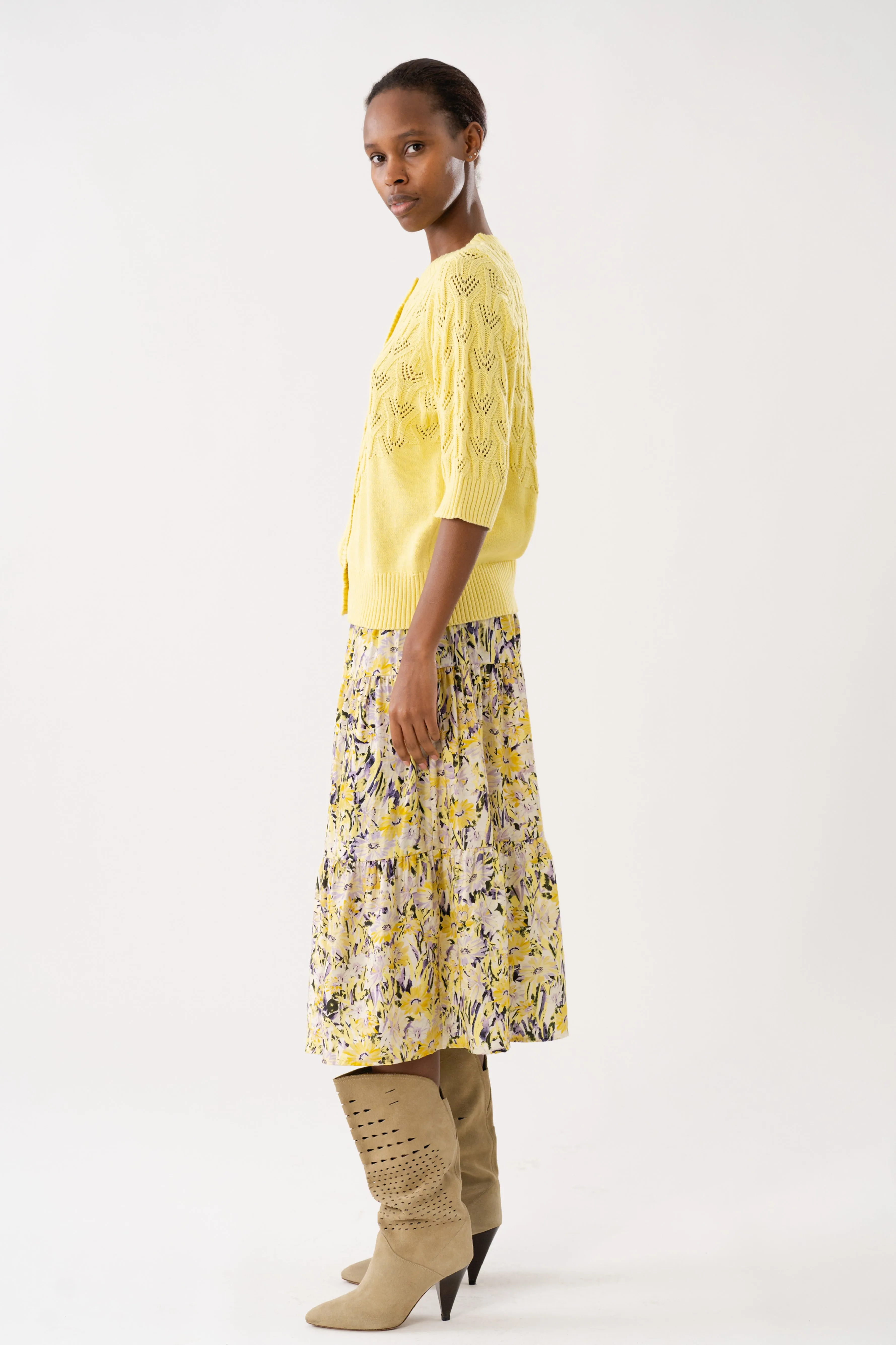 MorningLL Midi Skirt - Flower Print sold by Lollys Laundry product image thumbnail 3
