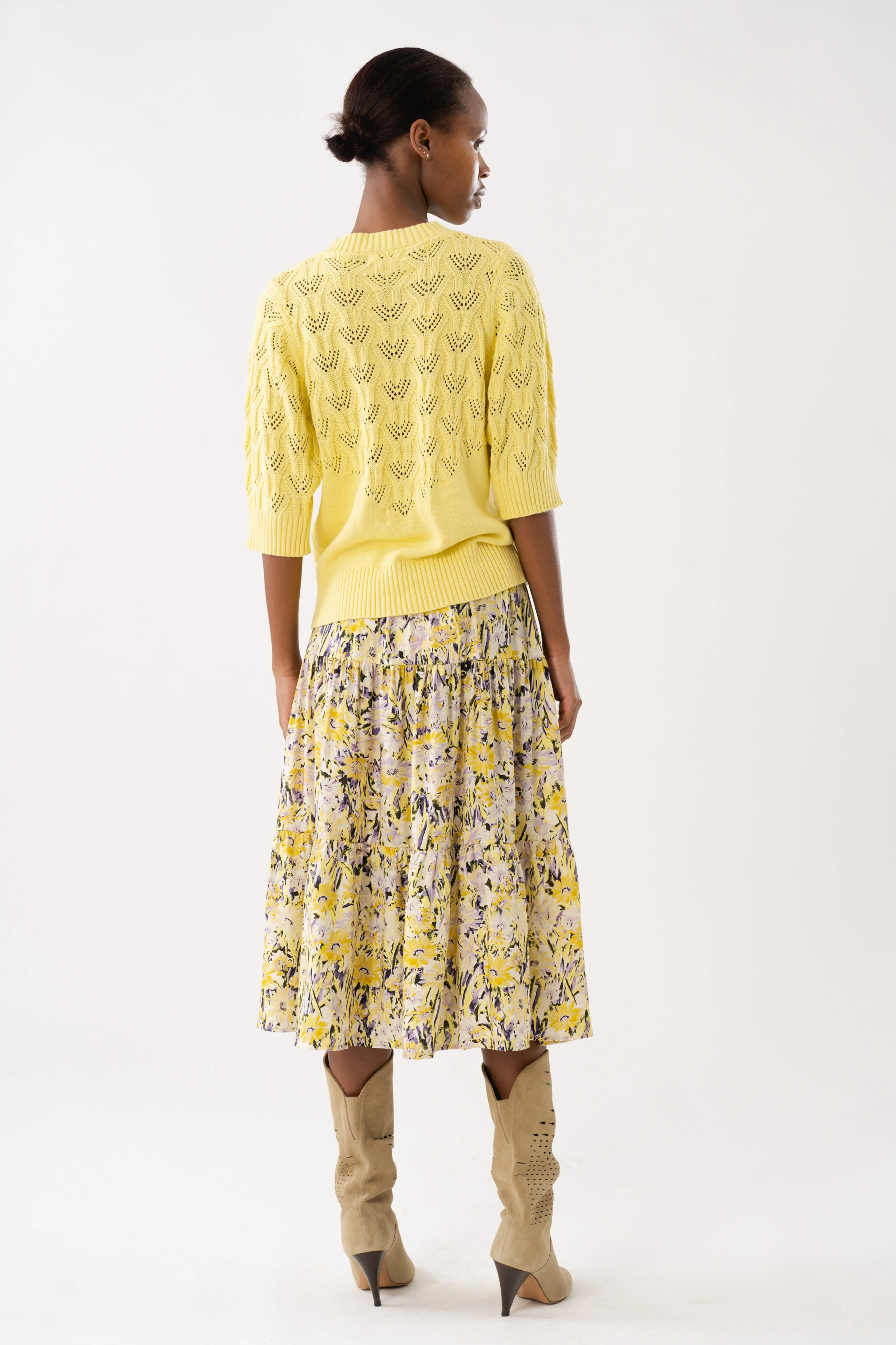 MorningLL Midi Skirt - Flower Print sold by Lollys Laundry product image thumbnail 2