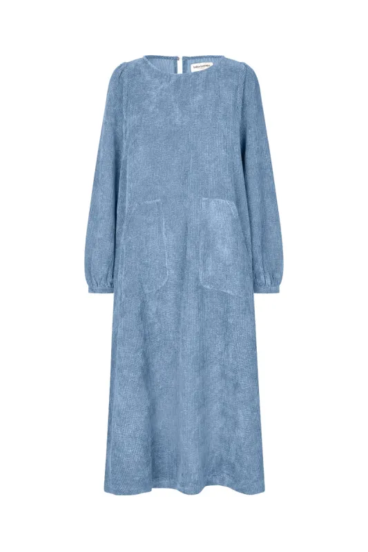 LucasLL Midi Dress LS - Dusty Blue sold by Lollys Laundry