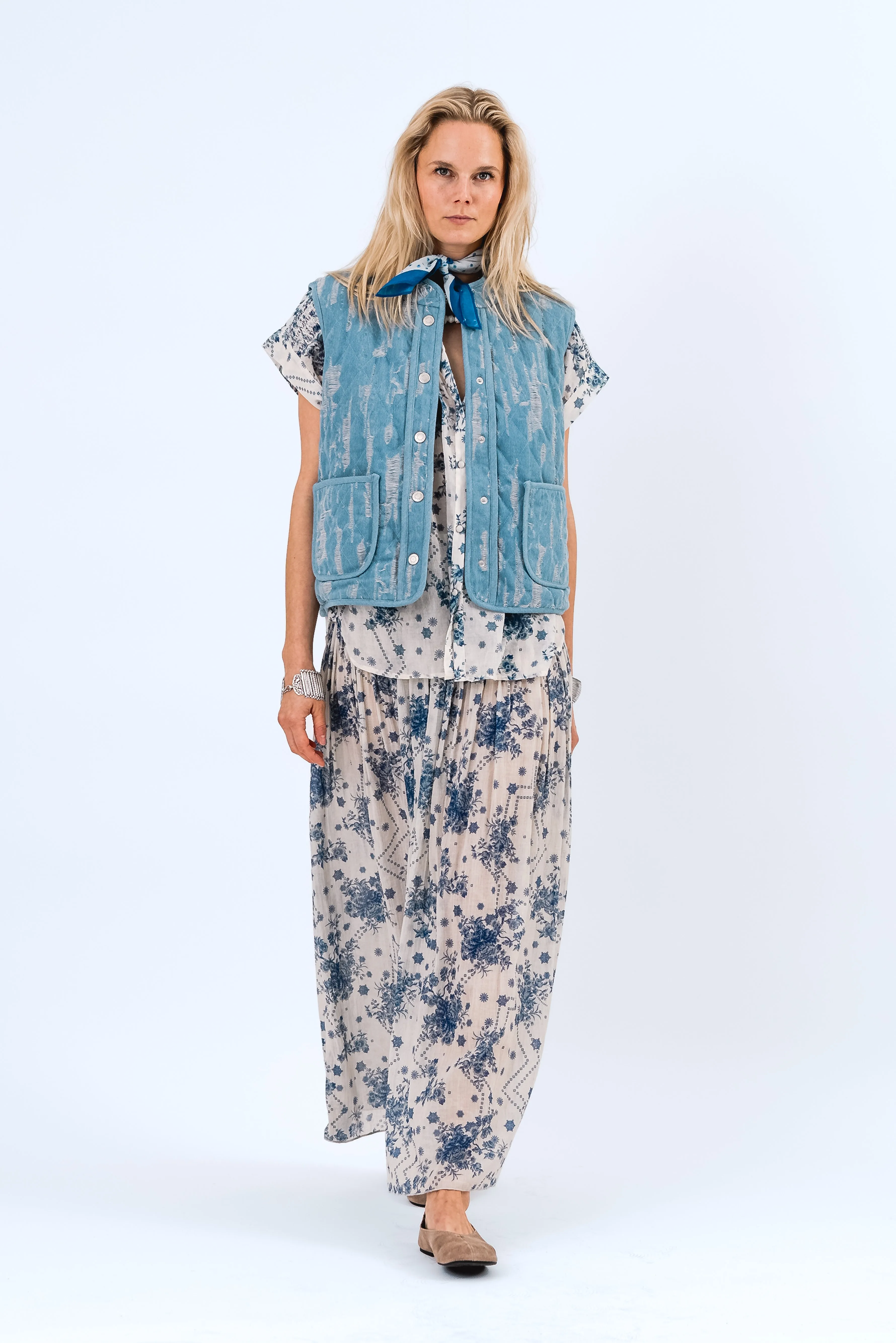 CairoLL Vest - Washed Denim sold by Lollys Laundry