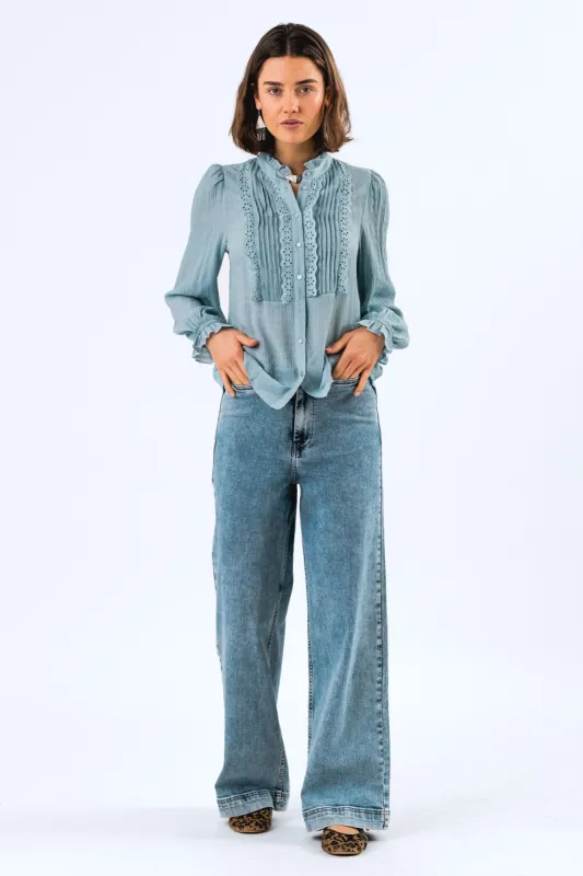 ArielLL Shirt - Dusty Blue sold by Lollys Laundry