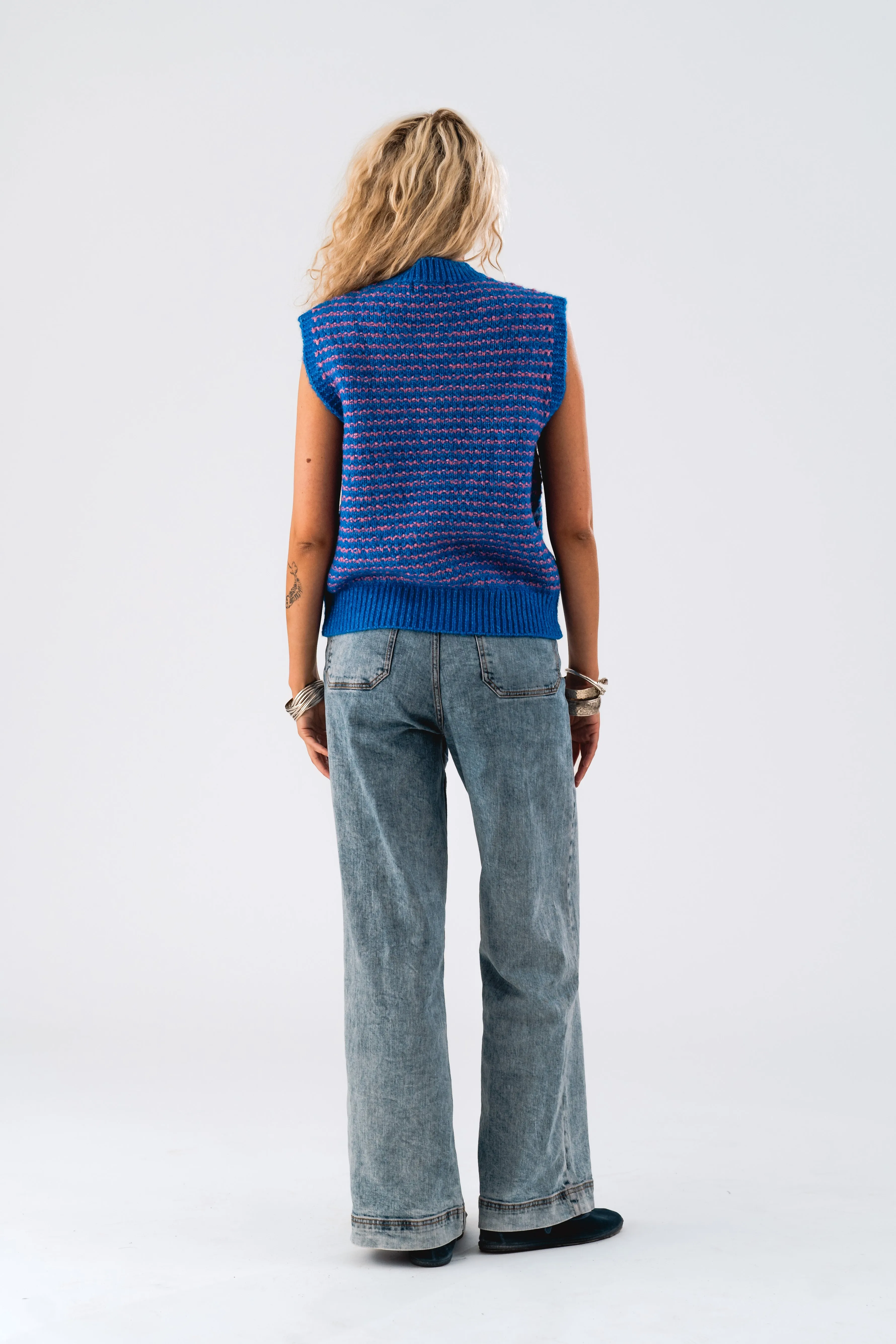 NynneLL Knit Vest SL - Blue sold by Lollys Laundry product image thumbnail 5