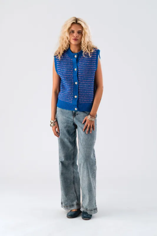 NynneLL Knit Vest SL - Blue sold by Lollys Laundry