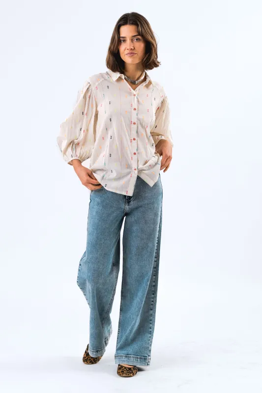HeidiLL Shirt - Creme made by Lollys Laundry