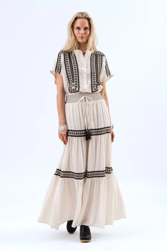 DiamondLL Maxi Skirt - Creme sold by Lollys Laundry