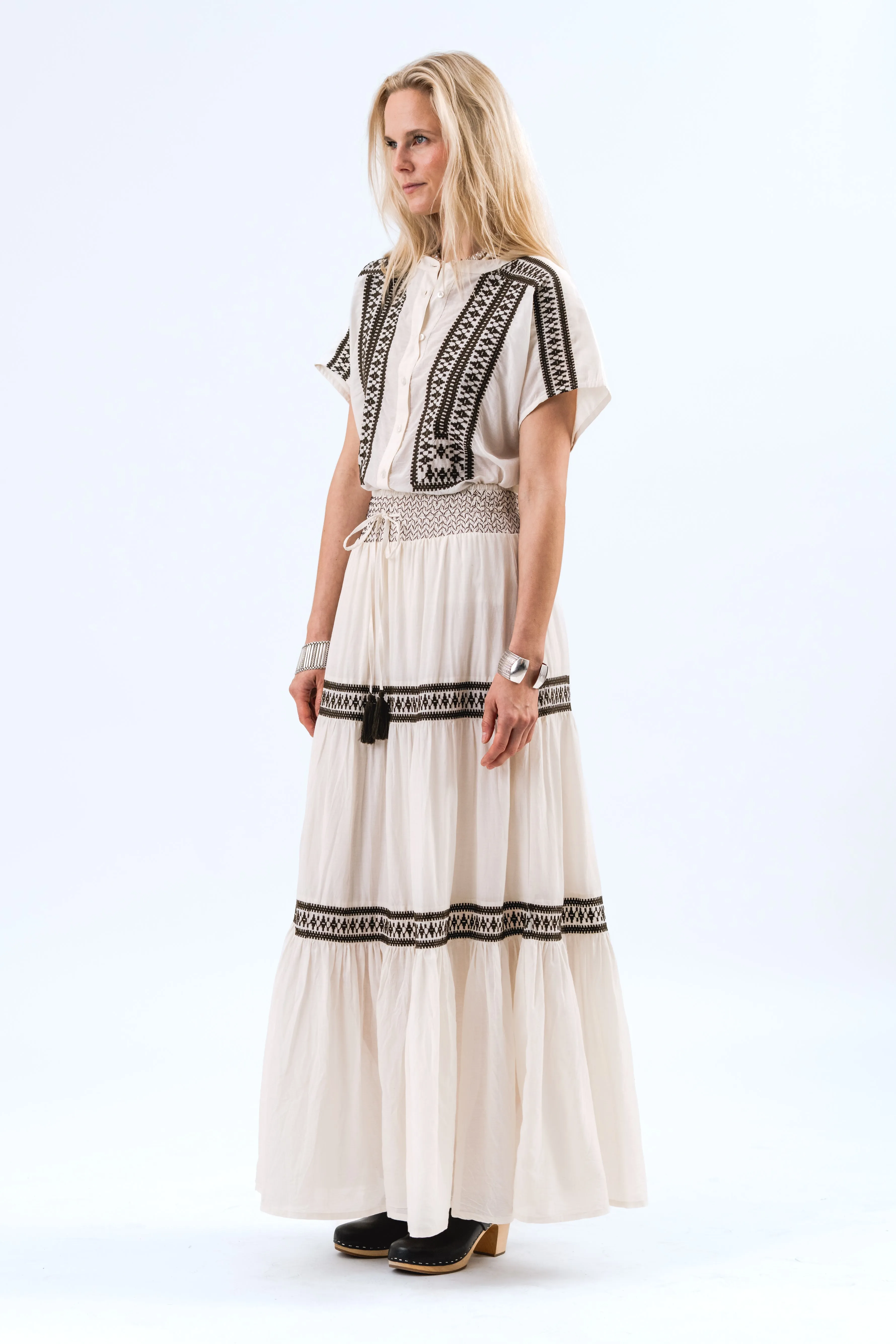 DiamondLL Maxi Skirt - Creme sold by Lollys Laundry product image thumbnail 4