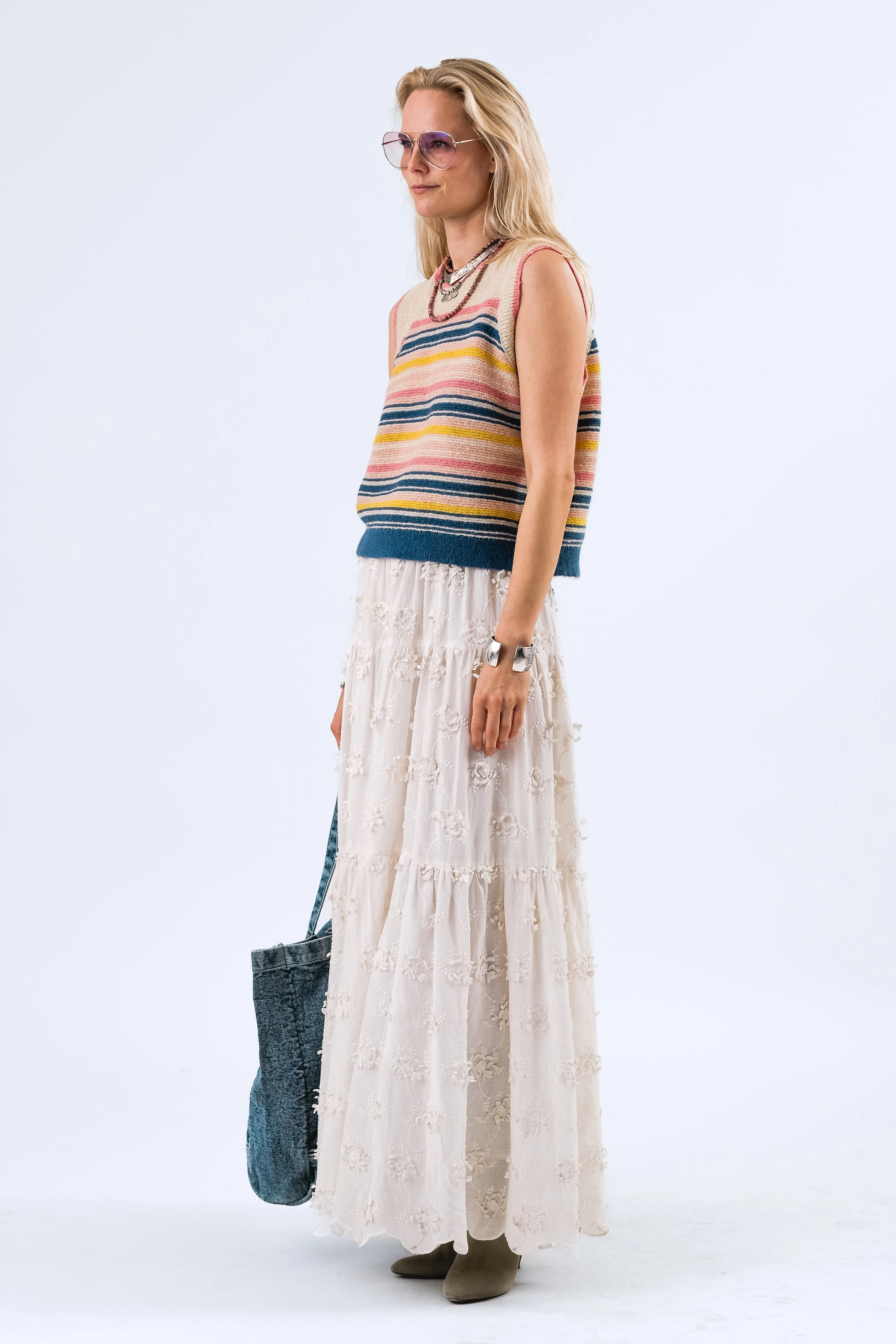 SunsetLL Maxi Skirt - Creme sold by Lollys Laundry product image thumbnail 4