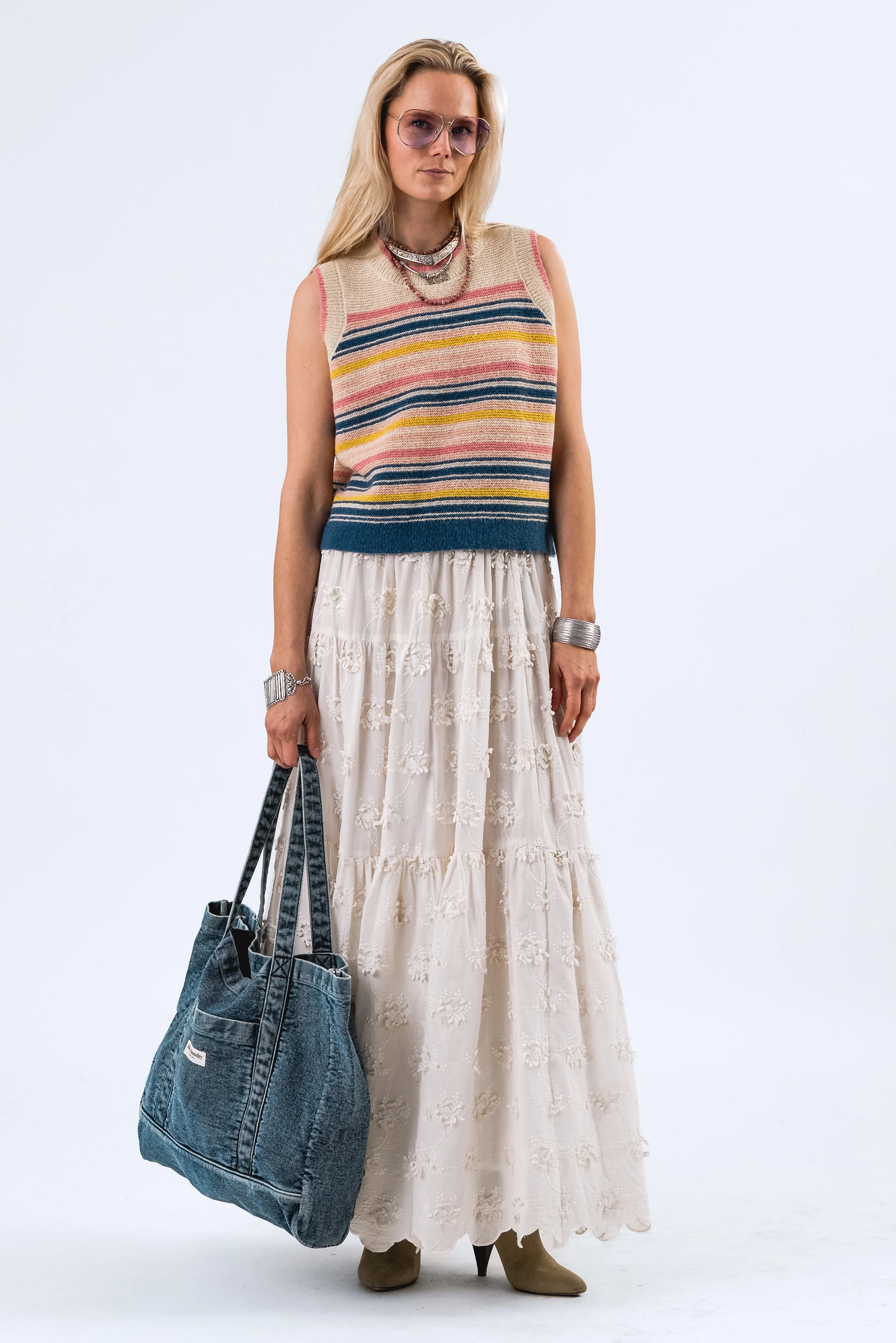 SunsetLL Maxi Skirt - Creme sold by Lollys Laundry