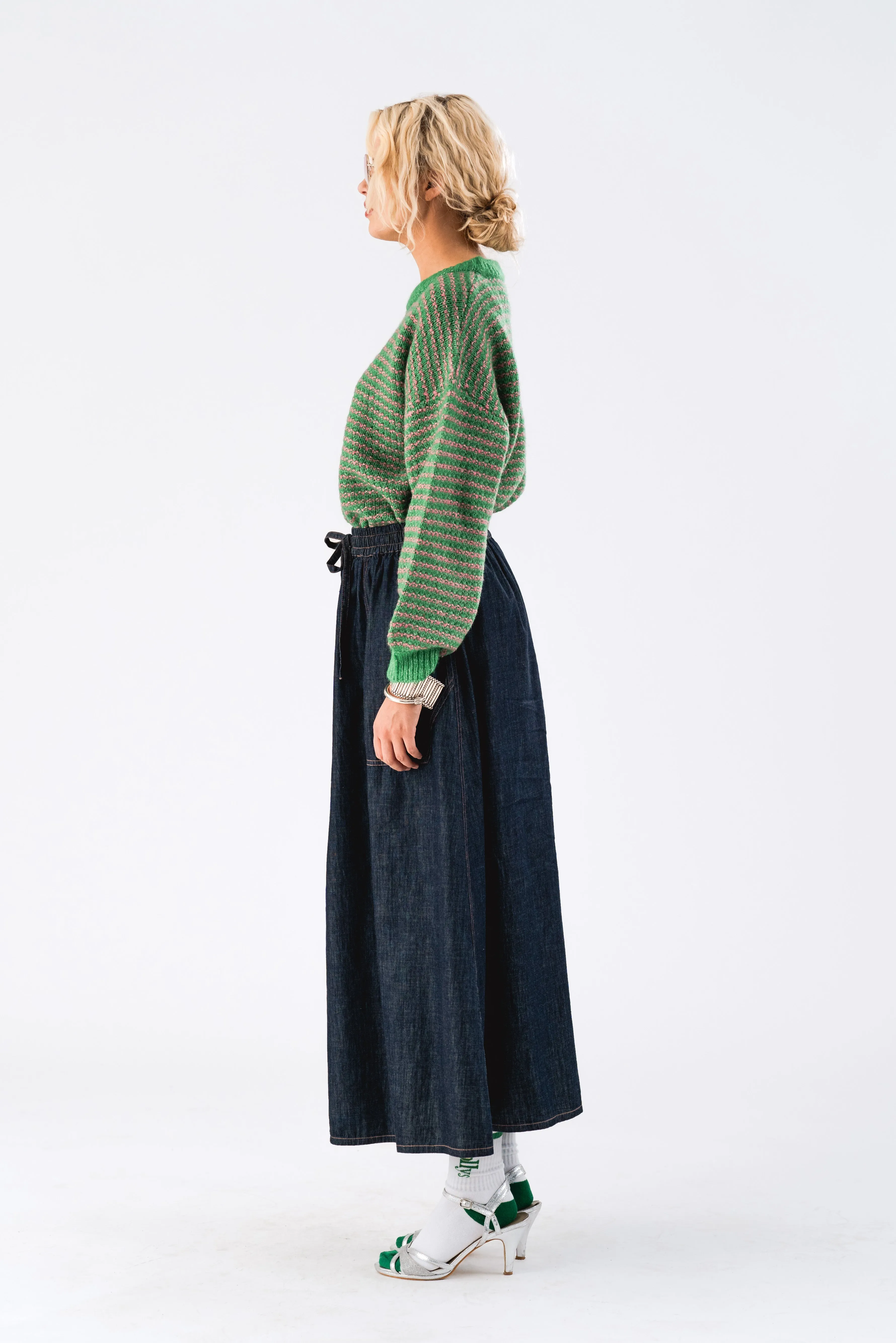 AkaneLL Maxi Skirt - Blue sold by Lollys Laundry product image thumbnail 5