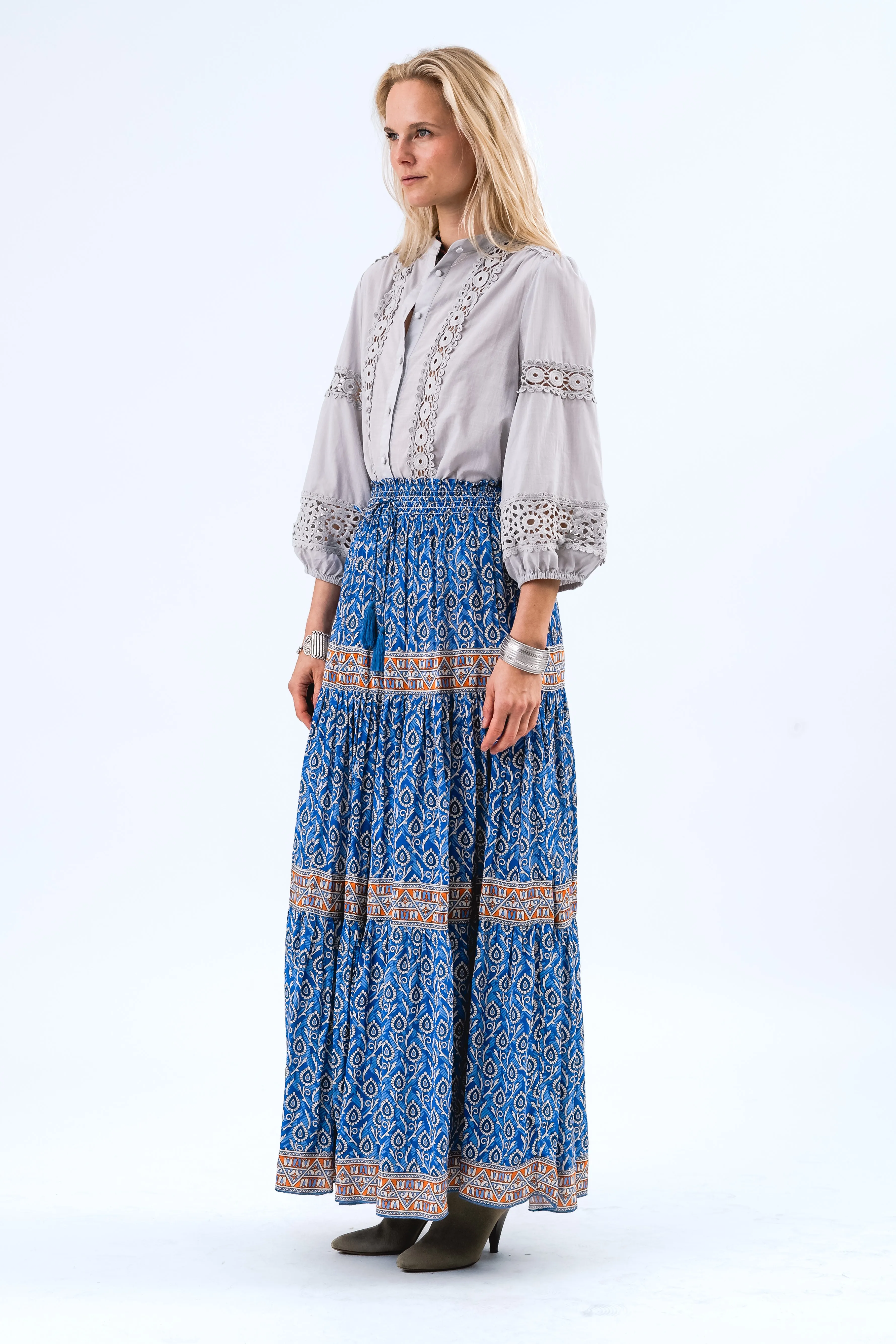 JuneLL Shirt - Dusty Blue sold by Lollys Laundry