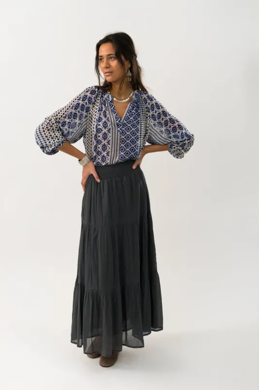 DiamondLL Maxi Skirt - Washed Black sold by Lollys Laundry