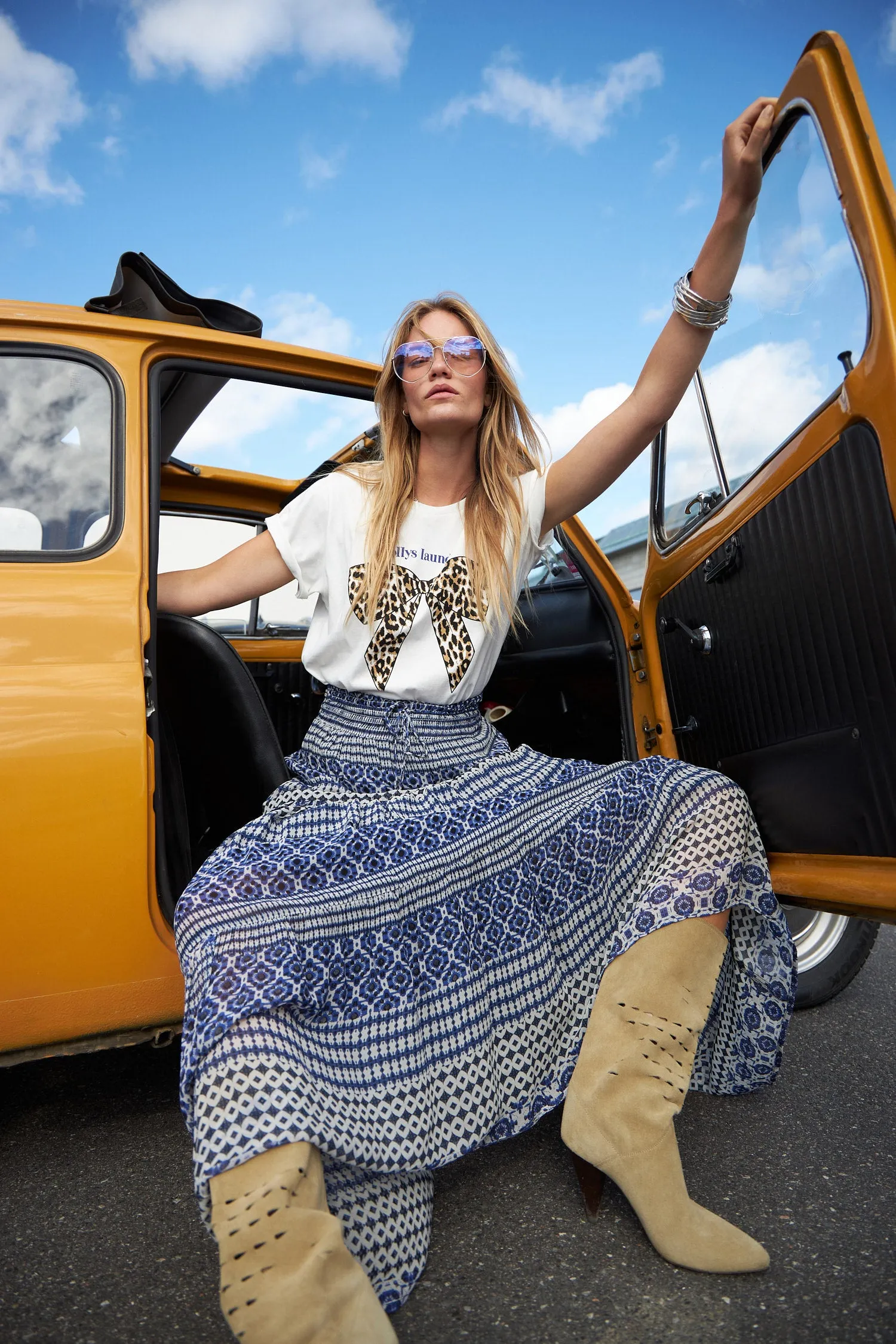 DiamondLL Maxi Skirt - Blue sold by Lollys Laundry product image thumbnail 3