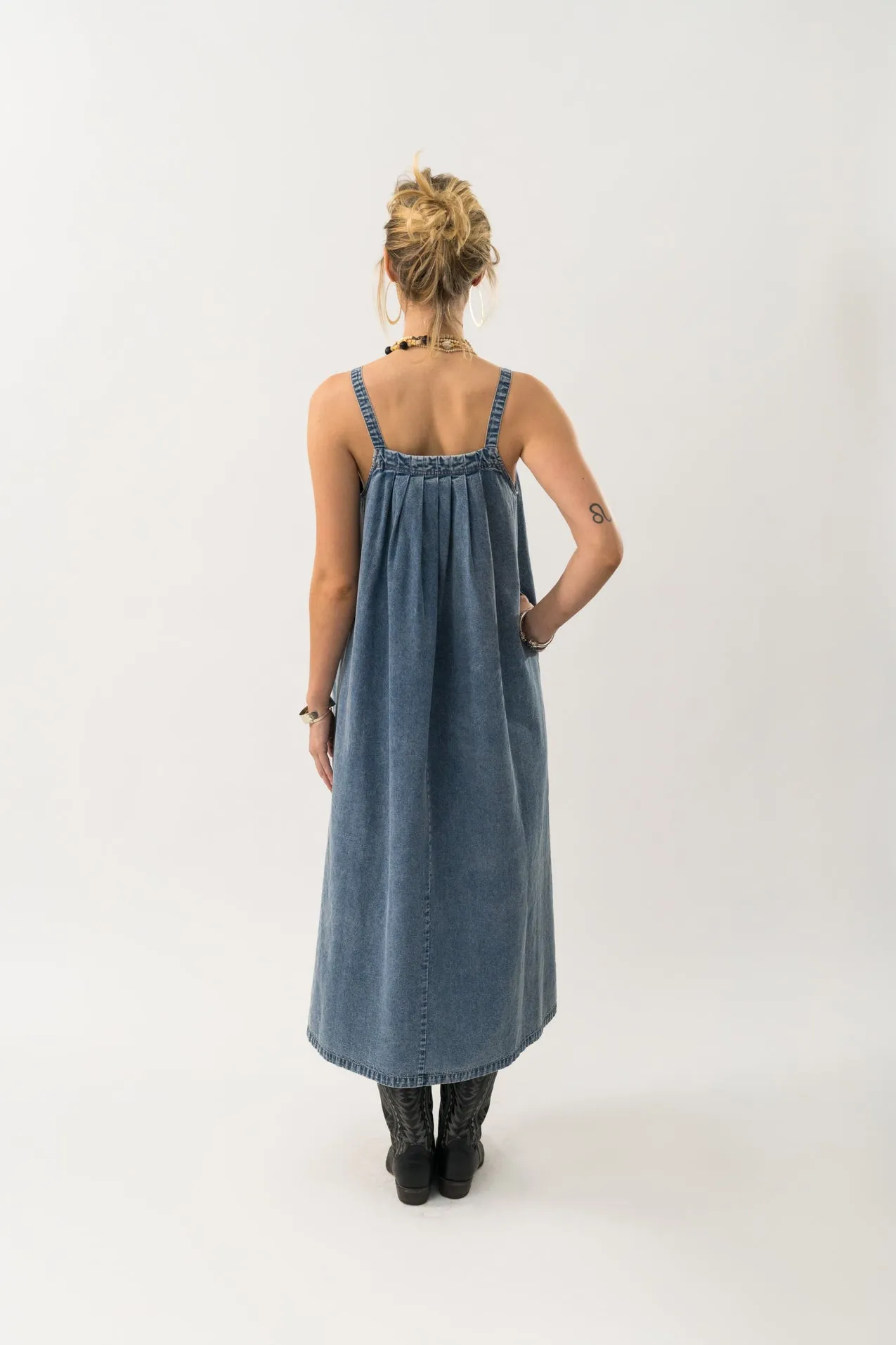 LungoLL Maxi Dress - Washed Denim sold by Lollys Laundry product image thumbnail 5